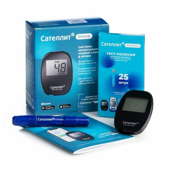 Изображение Глюкометр модель 1 Online Сателлит
