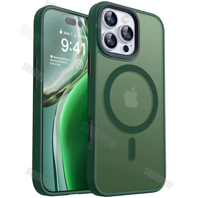 Чехол Magsafe, для Apple iPhone 16 Pro Max, поликарбонат, матовый — фото 1