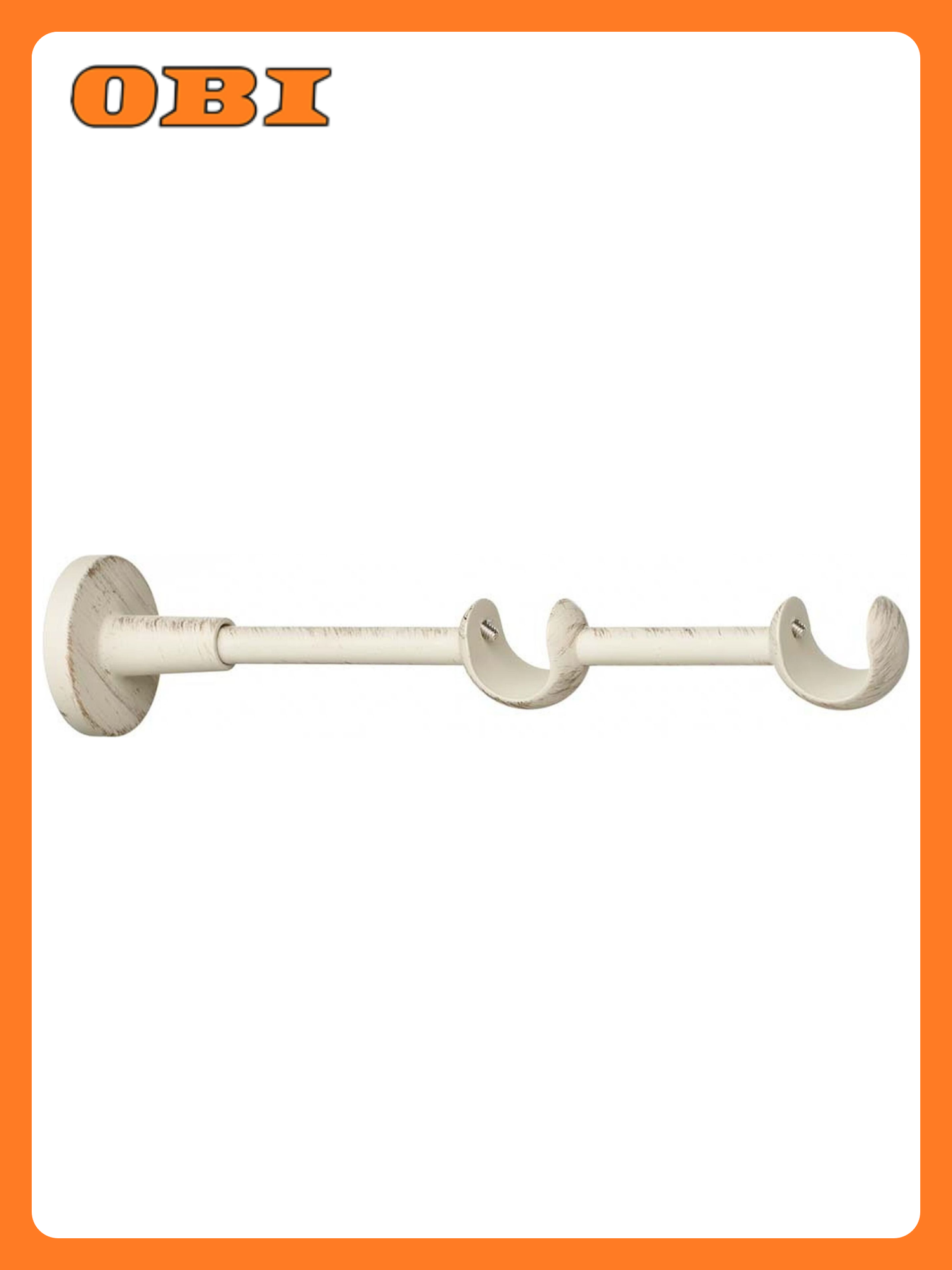 Держатель для карниза двурядный Home Access алюминиевый белый d20 мм 1 шт