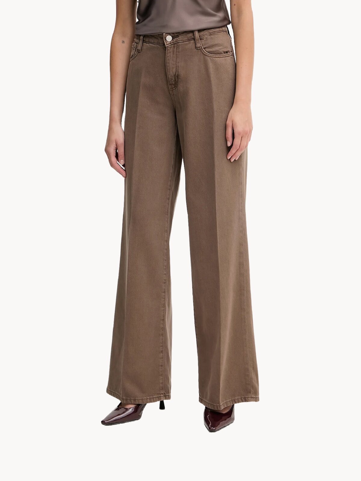 Брюки палаццо GUESS , SEXY PALAZZO, размер 30, коричневый