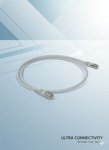 Кабель сетевой US07 CAT6 RJ45 Ethernet, антипомеховый, плоский, 1 м — фото 1