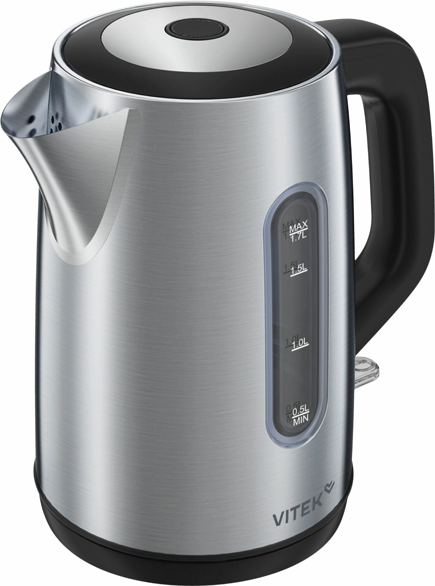 Электрический чайник VITEK VT-WK1054, защита от перегрева, нержавеющая сталь, черный