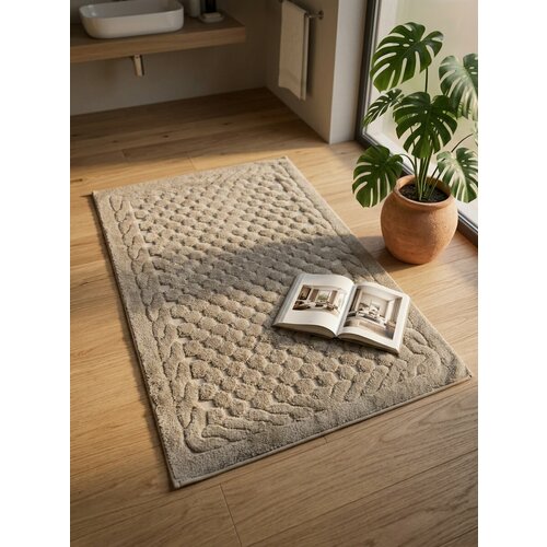 фото Коврик natali's carpet, для ванной и туалета нескользящая основа 100x150см, турция natali's carpets