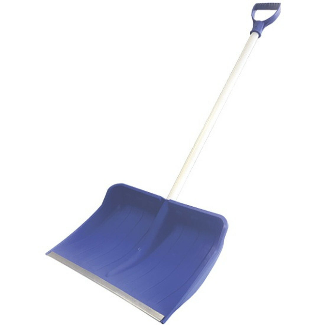 Лопата снеговая Ремоколор пластм с планкой алюм. черенок с V-образной рук синяя 530х360мм 69-0-432