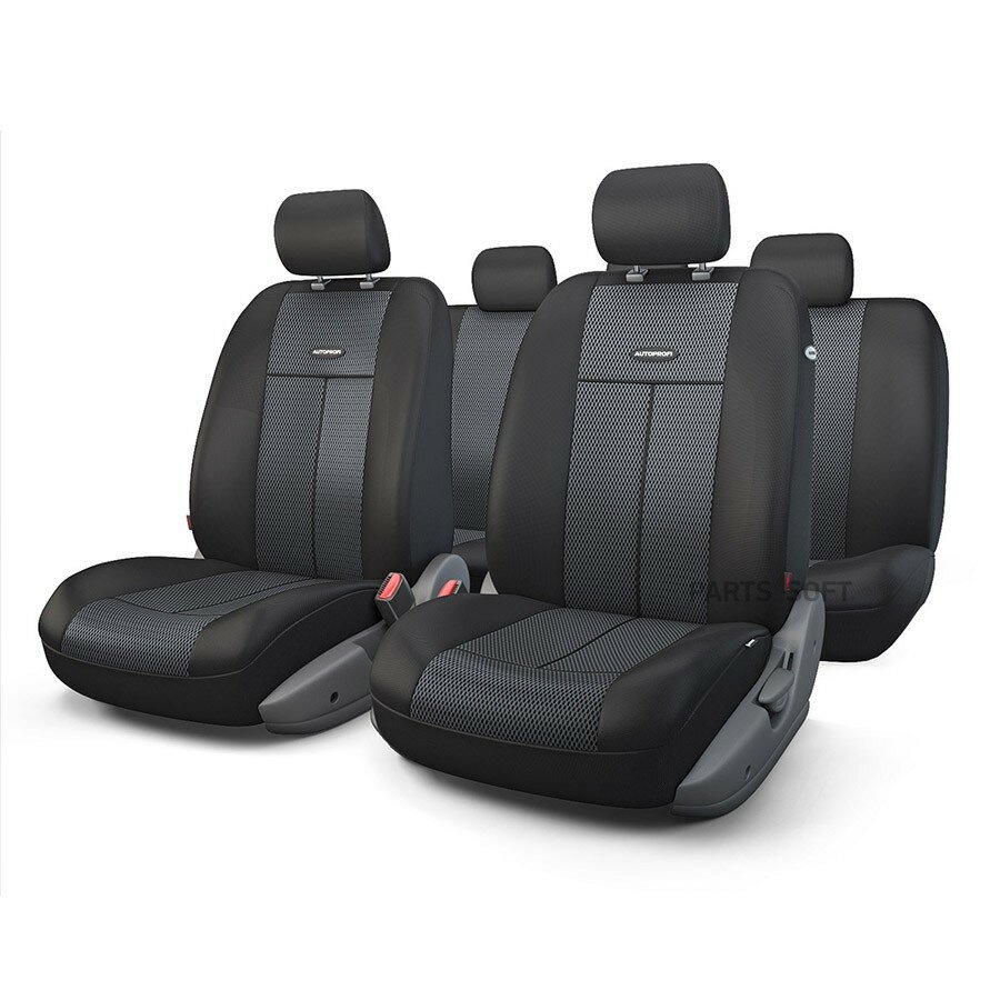 Авточехлы универсальные полиэстер/сетка (AIRBAG) черные (9 предм.) AUTOPROFI от официального дистрибьютора, AUTOPROFI, артикул TT902MBKBK