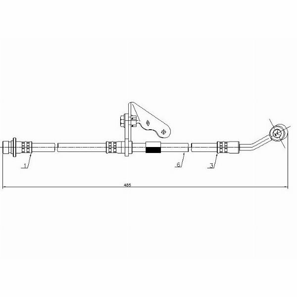 Шланг тормозной перед (таиланд) honda civic ferio mt domani partner isuzu jemeni 94- lh l-455 SAT ST-01465-S04-J01, oem 01465S04J01