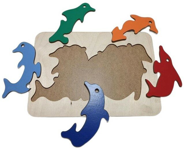 Монтессори "Дельфин" 5 деталей — фото 1