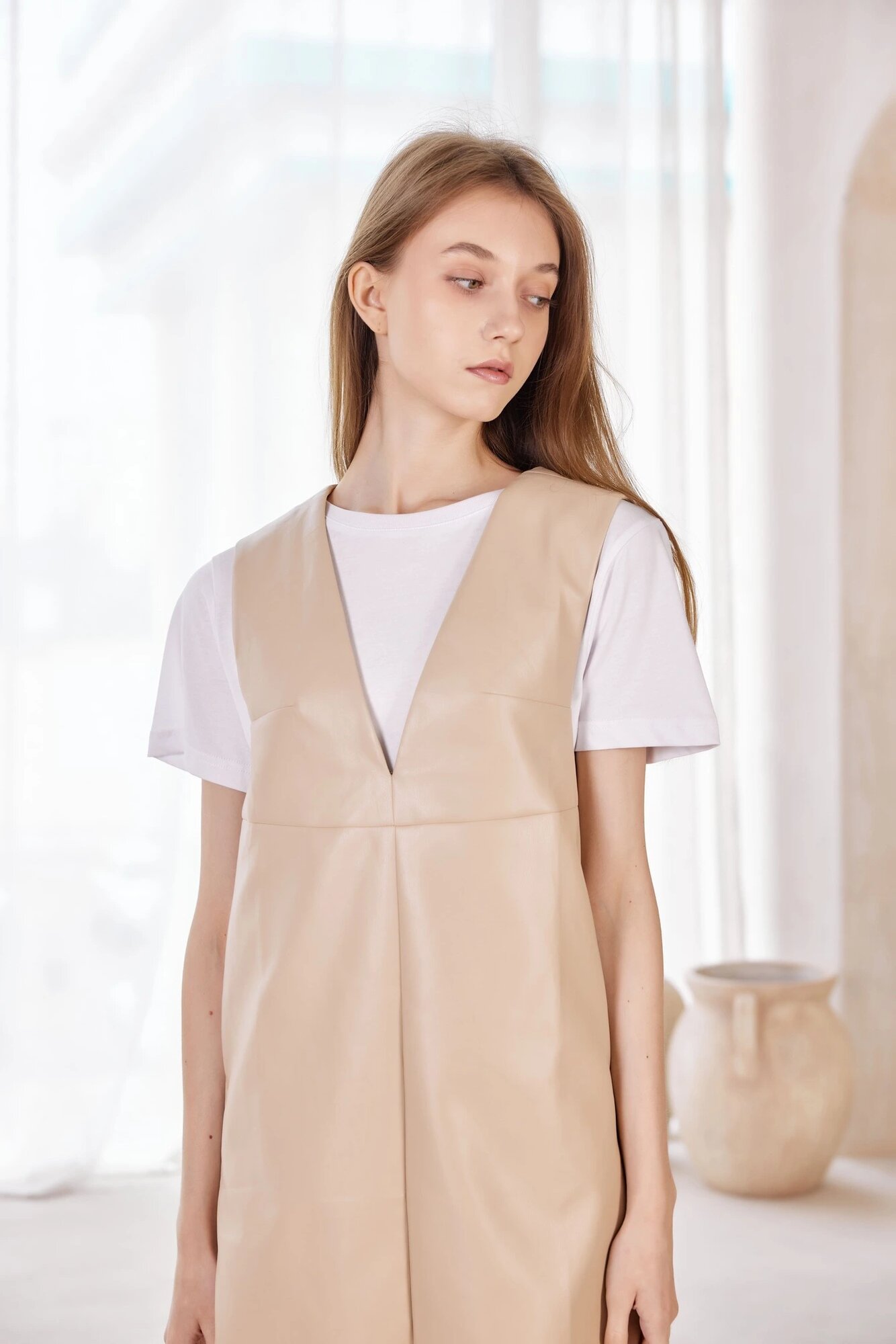 Платье Selfie, размер S, бежевый — фото 1