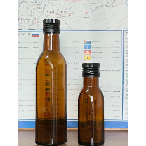 Стеклянная бутылка 250мл Мараска/Олива, 48 шт с пробкой