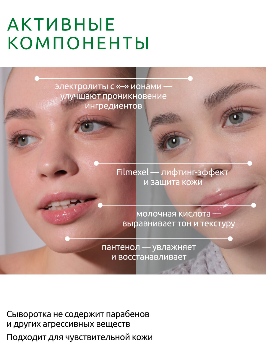 Сыворотки Для Лица ReadySkin Care Ionica лифтинг-сыворотка с электролитами для увлажнения и упругости кожи, 50 мл.
