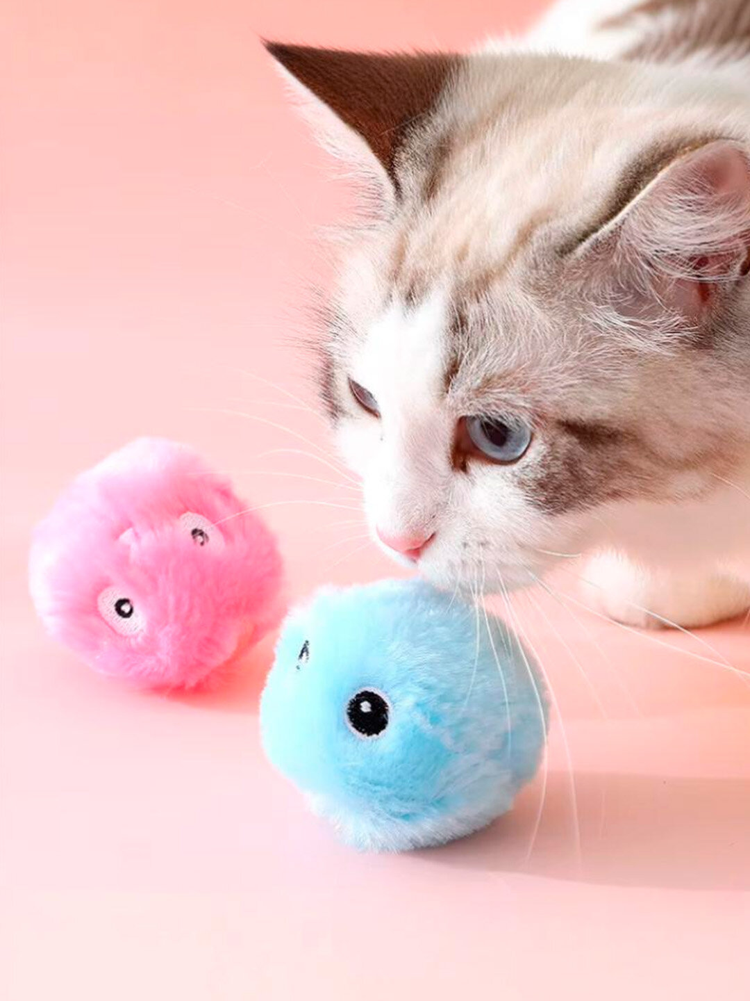 Интерактивный мяч "Smart", для кошек, звуковой, мягкий, безопасность — фото 1