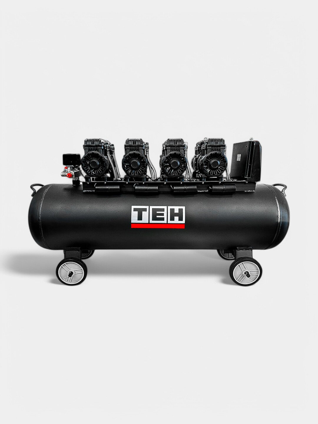Компрессор воздушный безмасляный TEH TAC130L, 1500Вт*4, 130 л, 8 бар — фото 1
