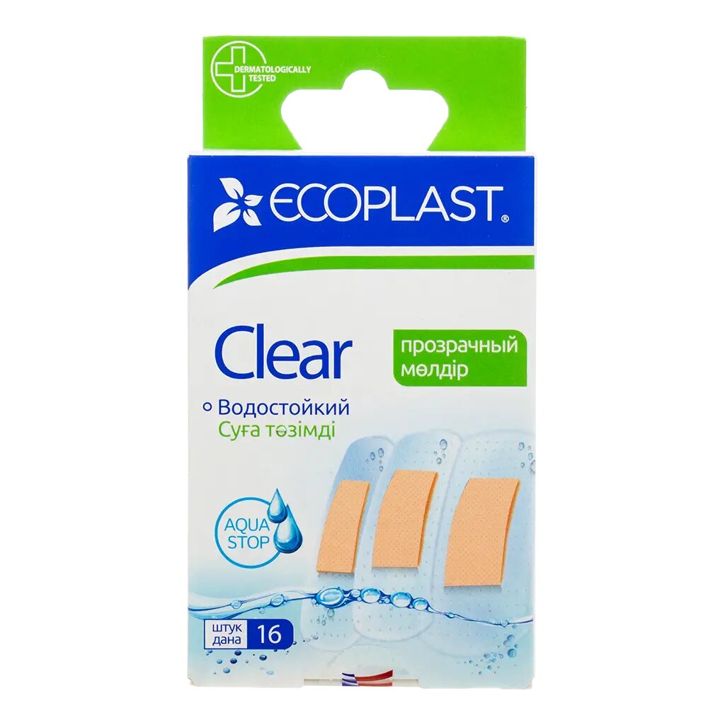 Ecoplast Набор полимерных пластырей Clear 16 шт