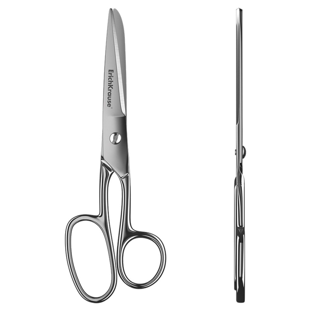 Ножницы ERICH KRAUSE  Ferro   180 мм  серебристые  в картонной упаковке с европодвесом  14852
