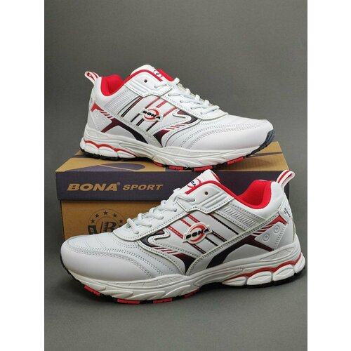 фото Кроссовки bona 1 low, размер 50, белый, красный