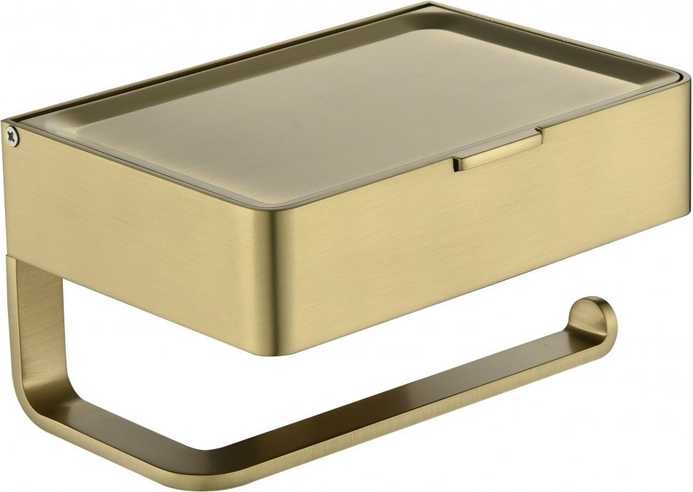 Настенный бумагадержатель плоский Grocenberg AC0050MG, материал латунь