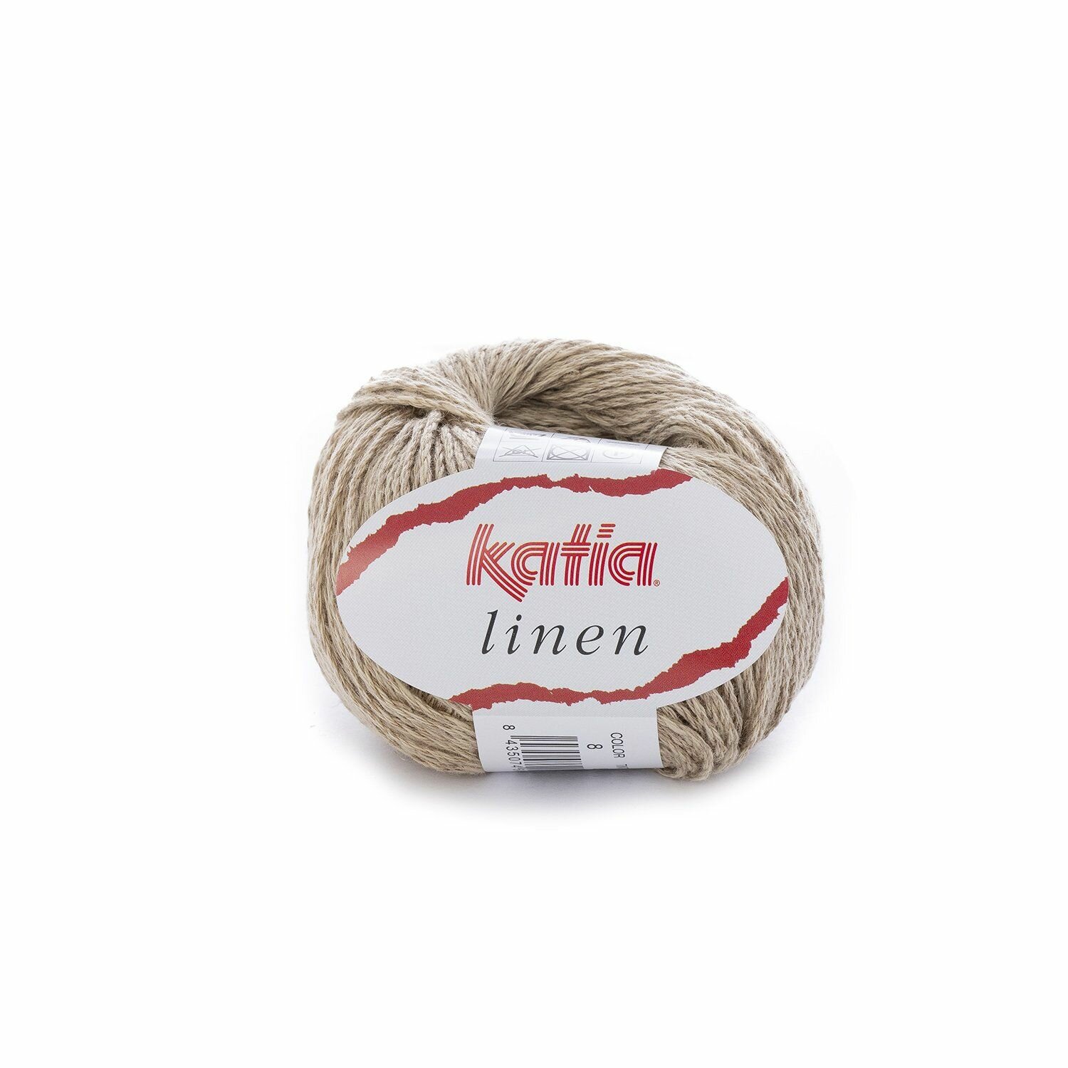 Пряжа для вязания Katia Linen (08 Camel) 1 моток 50 г/112 м