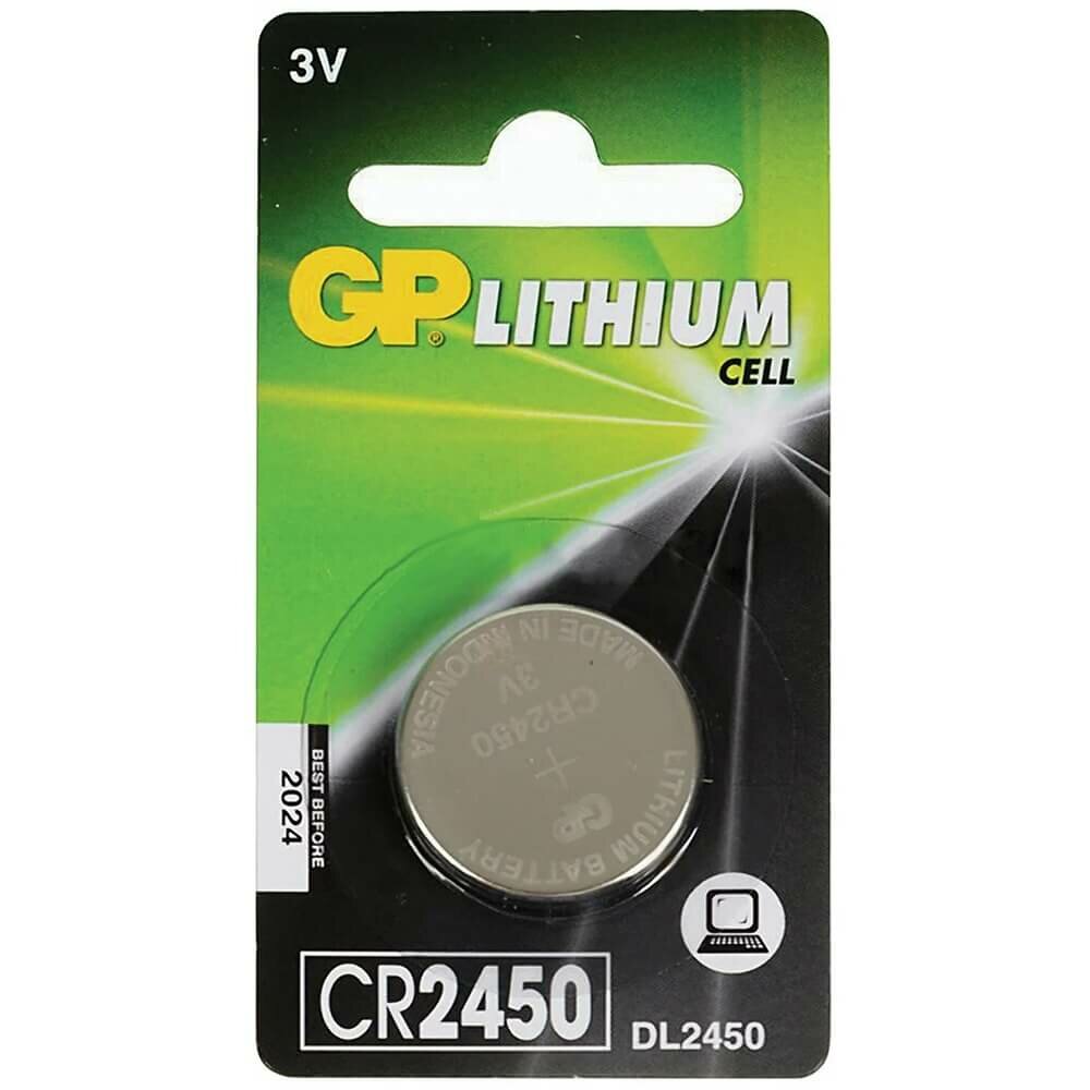 Элемент питания GP Lithium CR2450-2C1 (CR2450, 1шт)