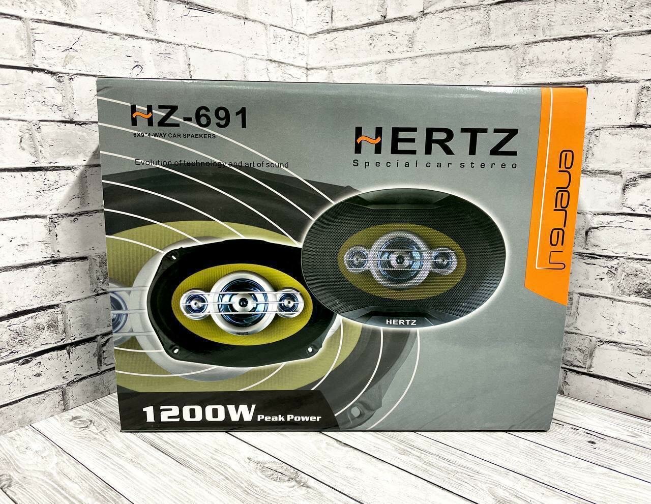 Колонки для автомобиля HERTZ HZ-691, овальные 15x23 см (6x9 дюйм.)