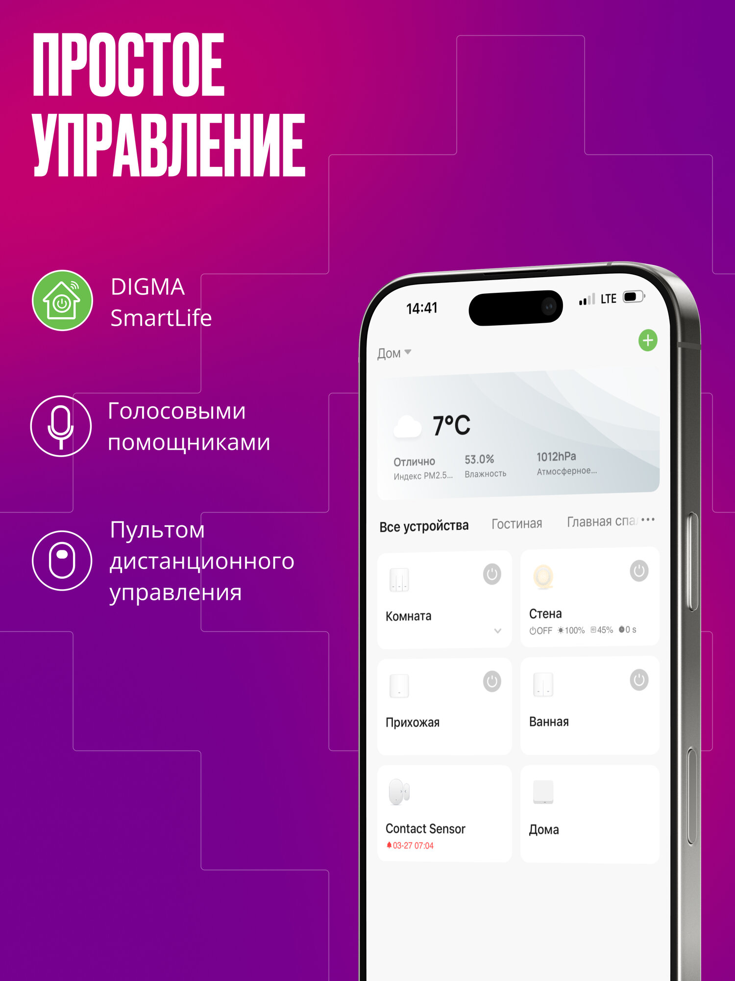 Умный контроллер Wi-Fi, музыкальный диммер для двух светодиодных RGBW лент, 5-24 V, 144 В, с пультом — фото 1