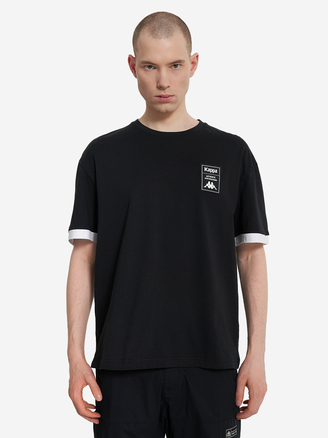 Футболка Kappa Authentic MP Men's Short Sleeve T-shirt, размер 44-46, черный — фото 1