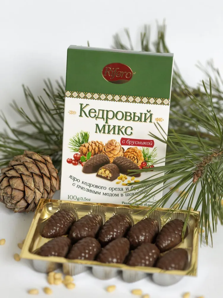 Риф и ко Конфеты "Кедровый микс брусника" 100г