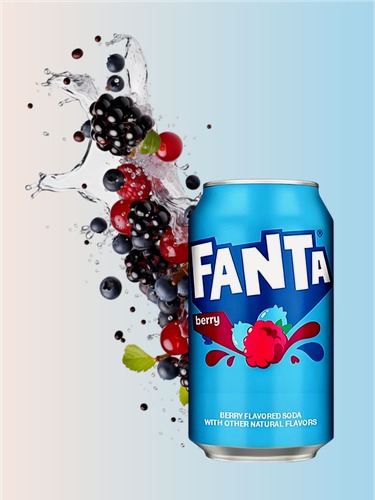 Изображение товара Напиток газированный Fanta со вкусом лесных ягод 355 мл, США