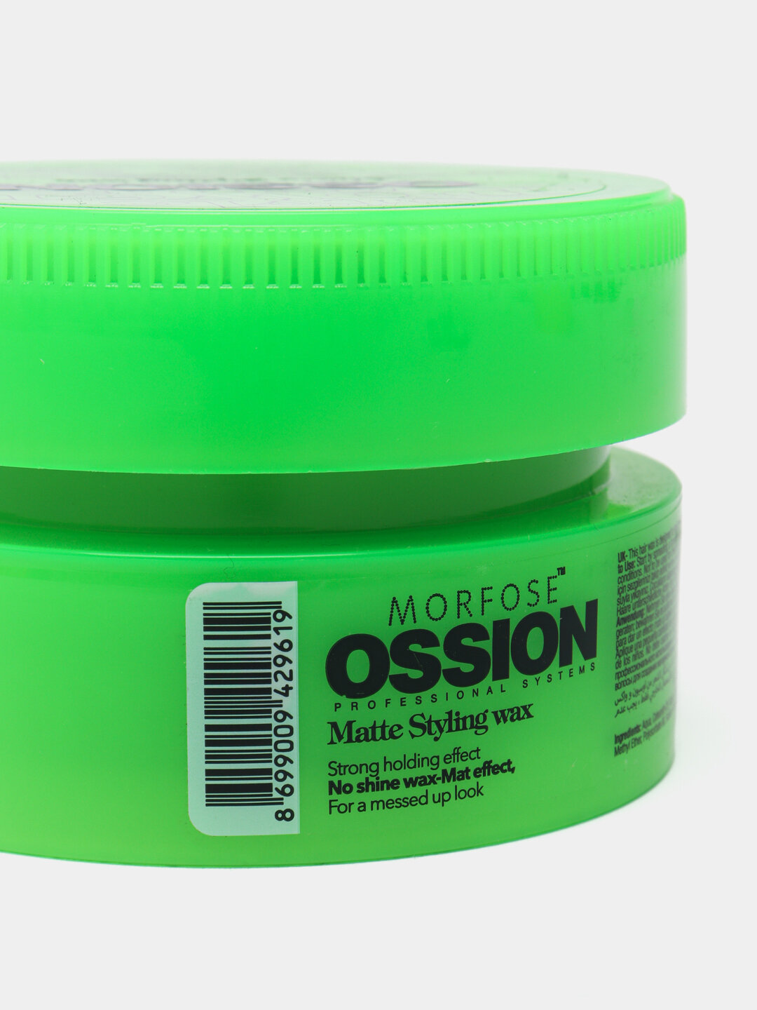Матовый воск для волос, Morfose Ossion, 100 мл, зеленый, Matte Styling WAX — фото 1