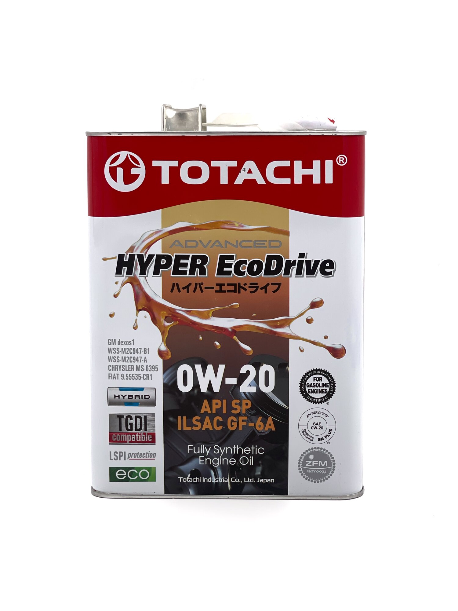 Масло моторное Totachi Hyper EcoDrive 0w-20 SP GF-6A , синтетическое, 4 литра