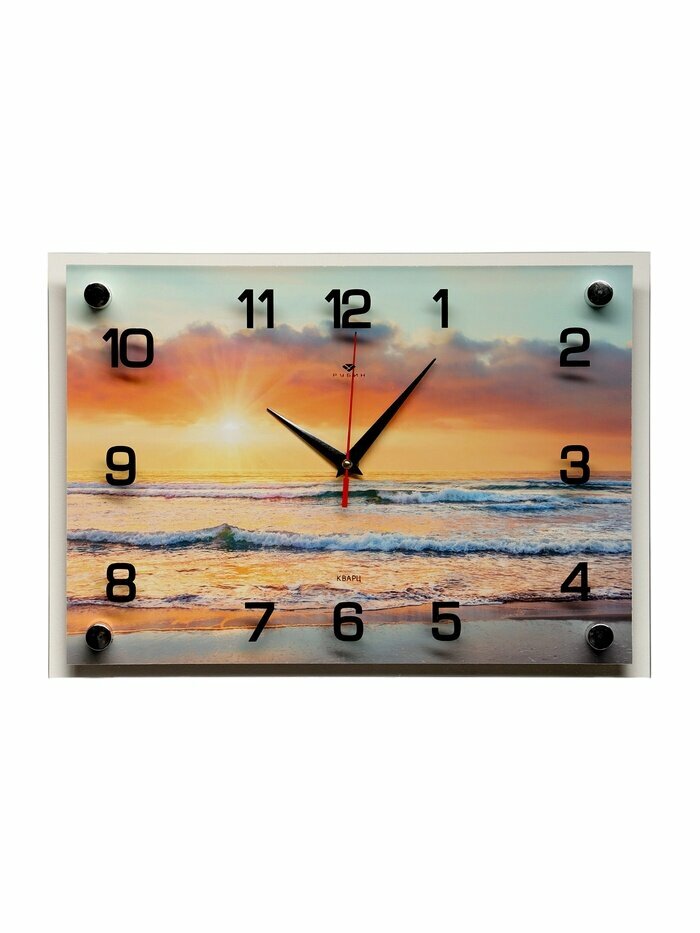 Рубин Часы настенные интерьерные 