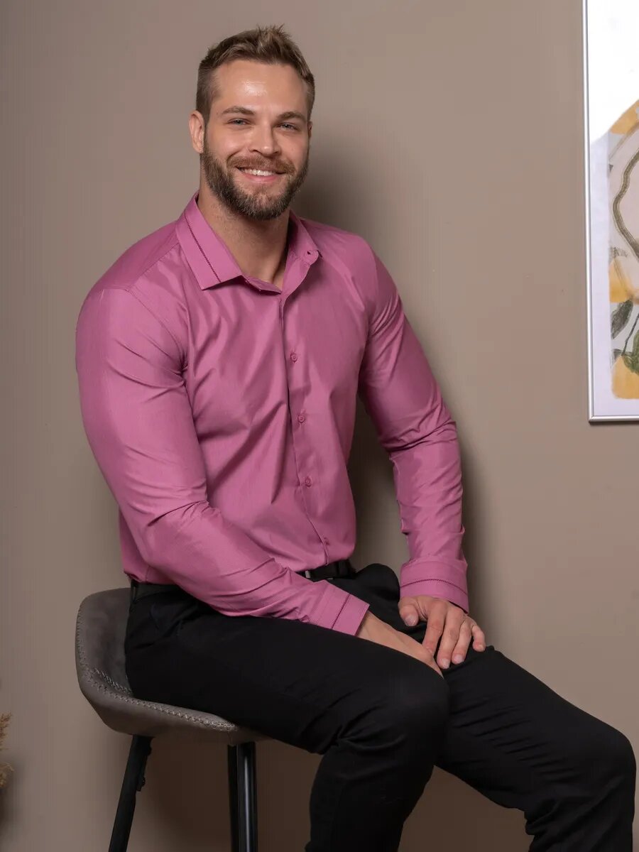 Рубашка RICHARD SPENCER Базовая коллекция, размер S, розовый