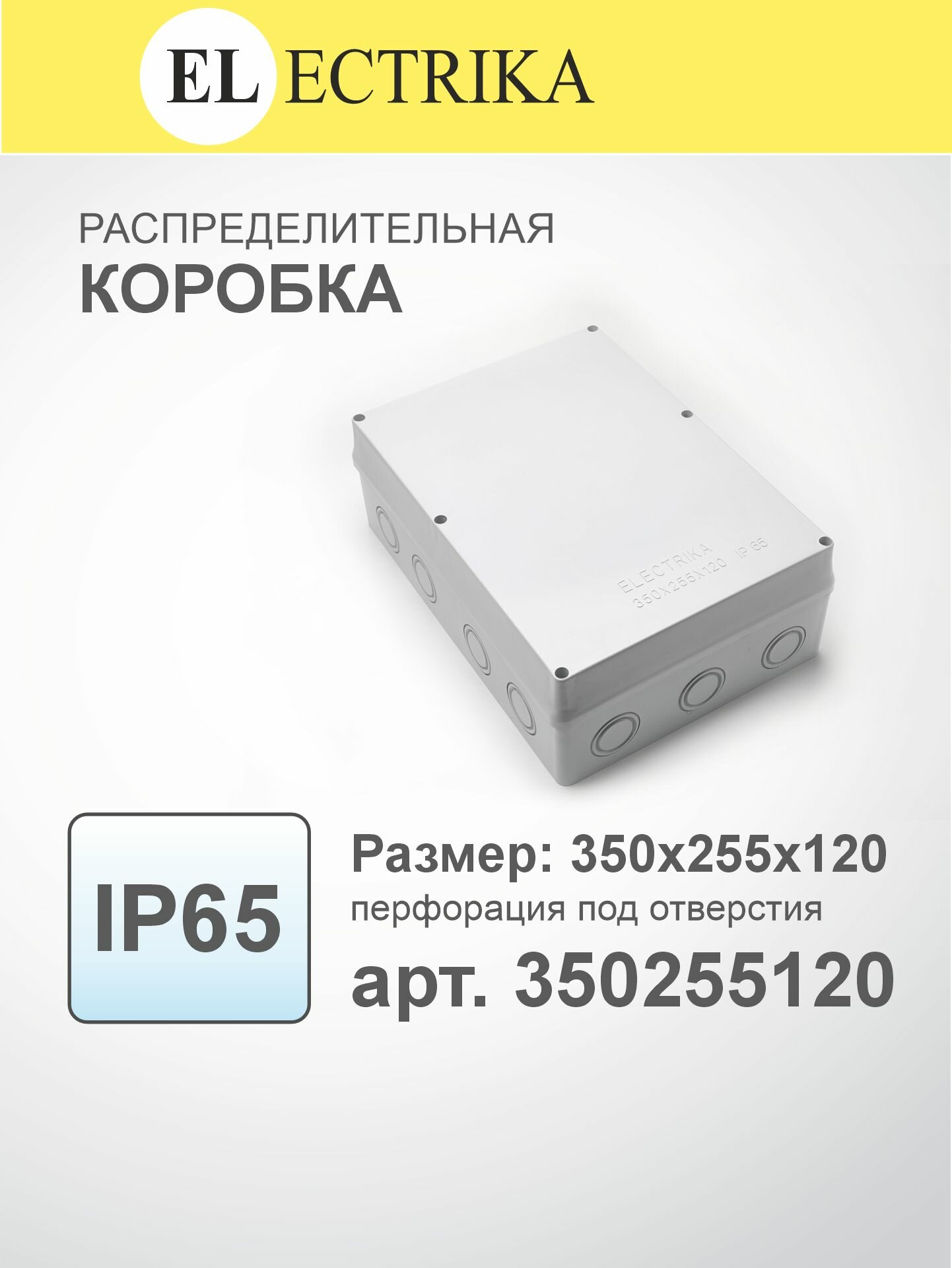 Коробка распределительная 350x255x120мм IP65 ELECTRIKA
