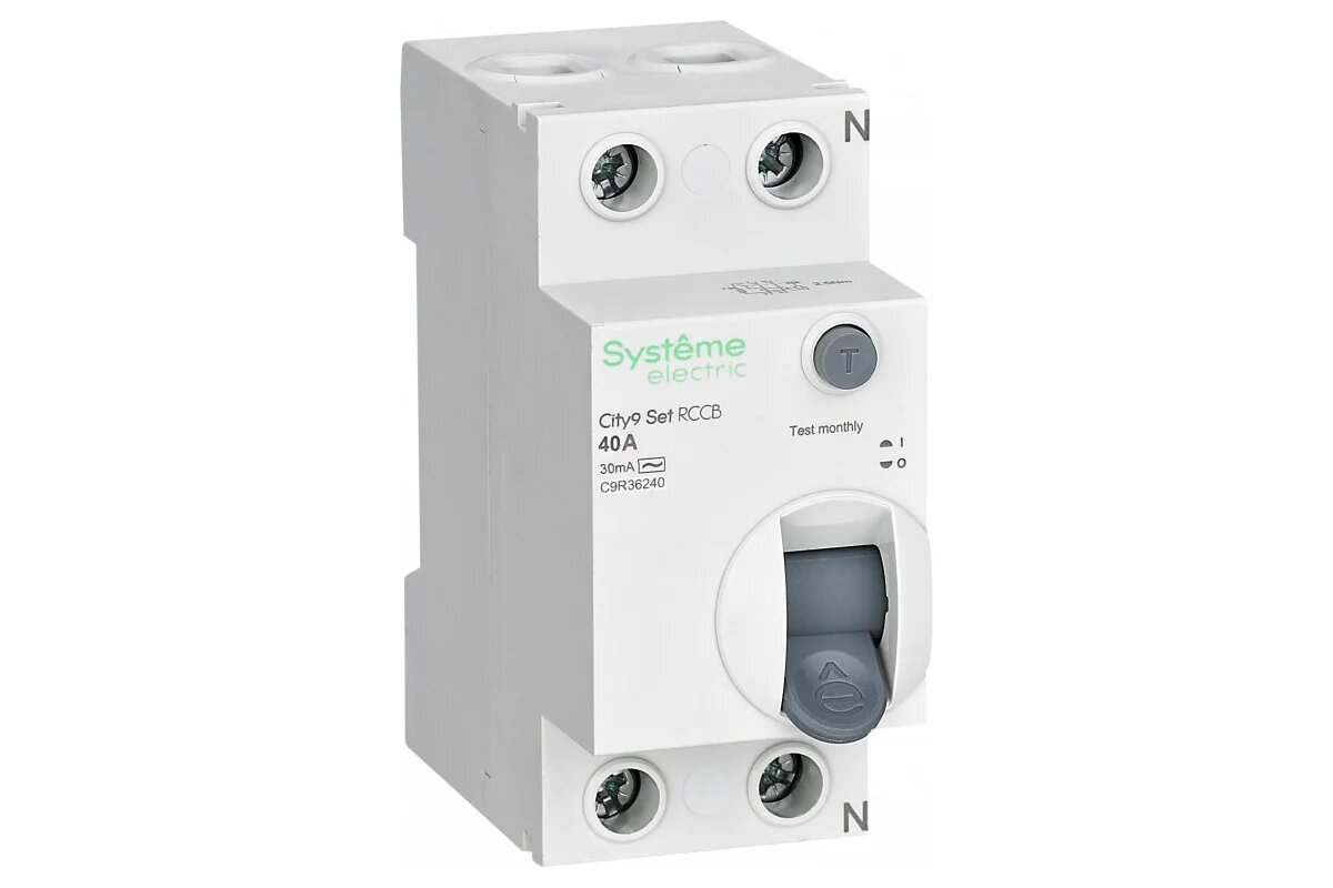 Выключатель дифференциального тока Systeme Electric City9 set вдт 40а 2p 30ма тип-ac 230в (ранее EZ9R34240) C9R36240