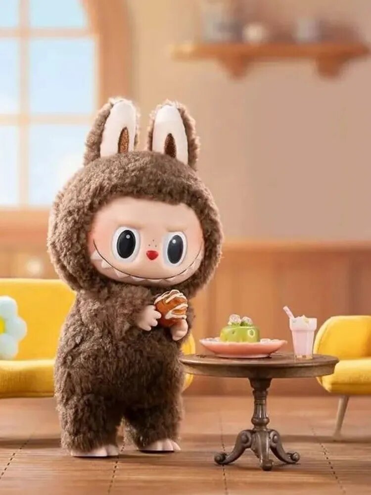 Мягкая игрушка лабубу exiting macaron labubu, 15 см, случайный цвет — фото 1