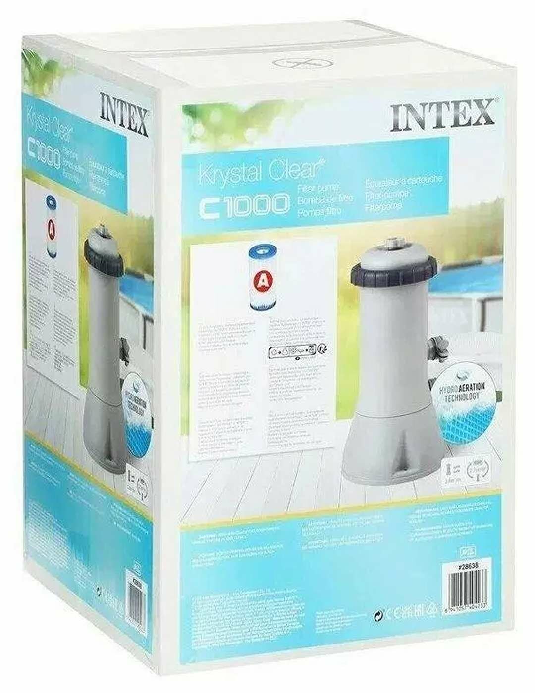 Фильтр для бассейна Intex "Krystal Clear", диатомитовый, циркуляционный, 1000 галлонов в час