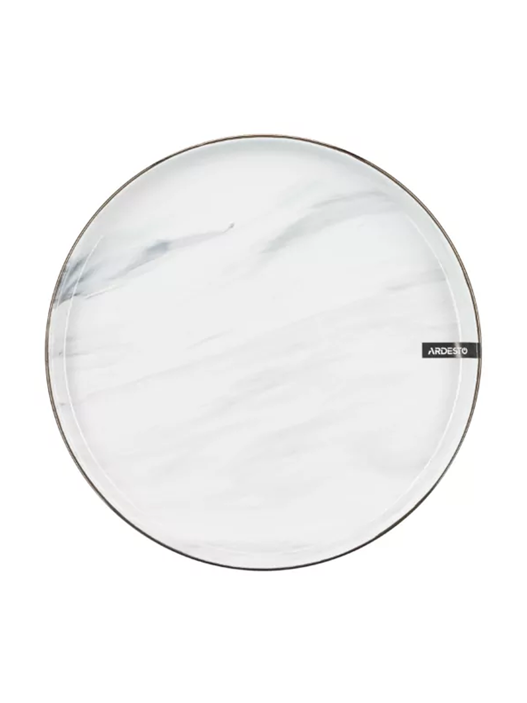 Тарелка обеденная, круглая ARDESTO "Marmo", 27 см, AR2927MRW — фото 1