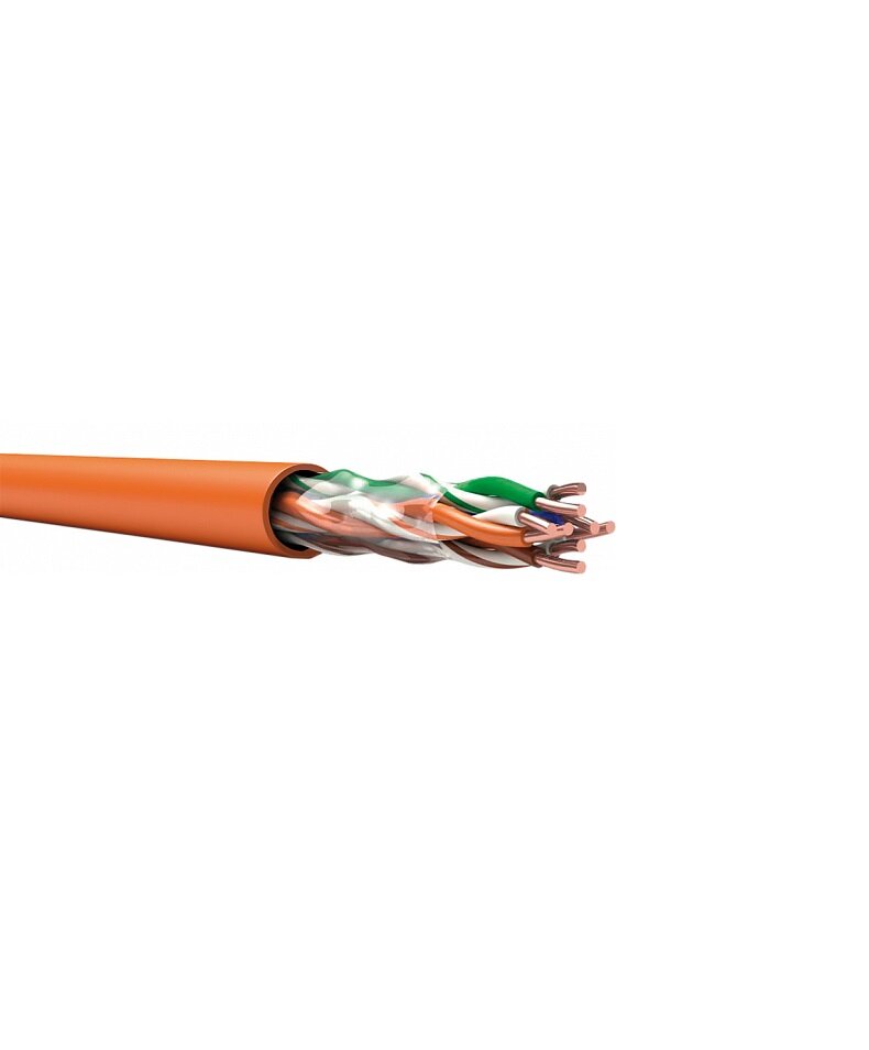 Кабель витая пара СПКБ-Техно TechnoLAN U/UTP Cat 5e PVC LSнг(A)-FRLSLTx 4x2x0,52, оранжевый (305м)
