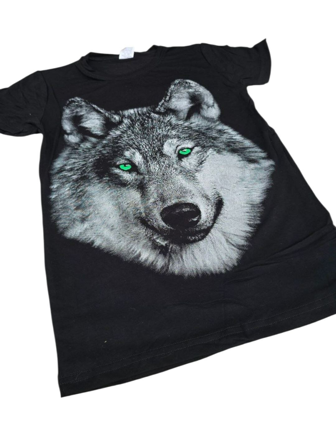 Футболка  Футболка для мальчиков, с принтом "Дикие животные", размер 152, серый/темно-серый/черный — фото 1