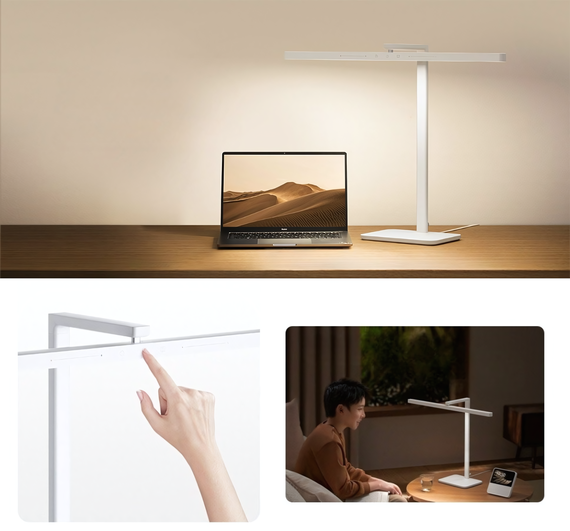 Сравнение старой лампы и Xiaomi Mijia Desk Lamp 2 на столе