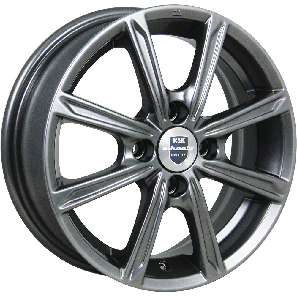 Литой диск K&K Флэш 5x14 4*100 Et:43 Dia:60,1 дарк платинум