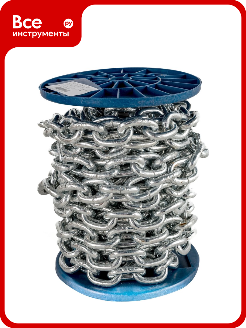 Сварная короткозвенная цепь креп-комп DIN 766 м10 10м цк10