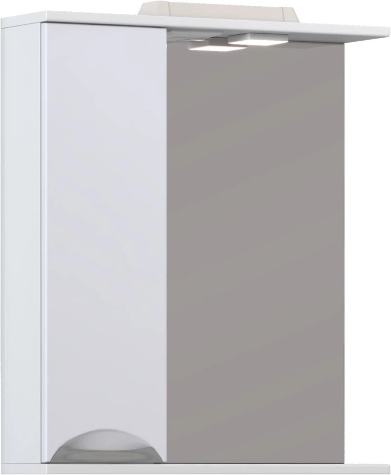 Зеркальный шкаф Vigo Callao z. CAL.60. L. El 60x70 см L с подсветкой выключателем белый глянец/белый матовый