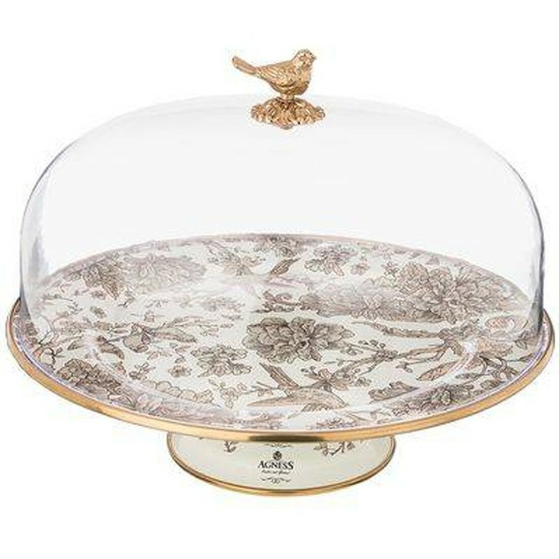 Тортовница Agness 950-096 с крышкой диаметр 30 см