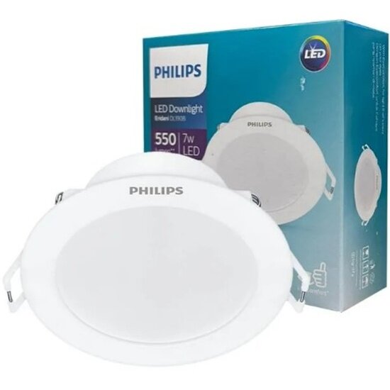 Светильник встраиваемый Philips Eridani DL190B LED 6 D100 7W/865 6500K WH 550lm