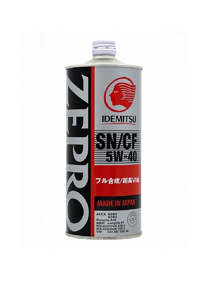 Моторное масло синтетическое IDEMITSU Zepro Euro Spec 5W-40, 1 литр канистра