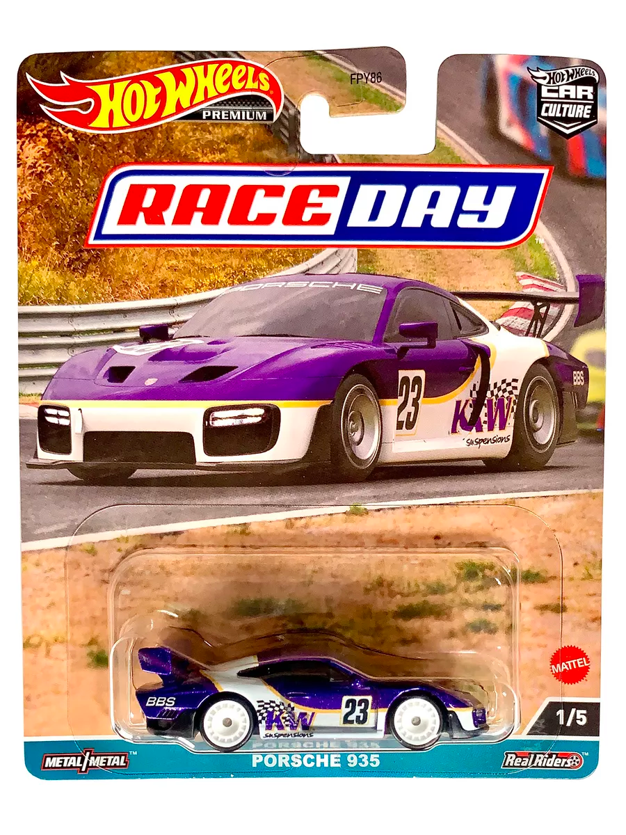 Машина Hot Wheels Porsche 935 Premium, коллекционная, гоночная, 1:64