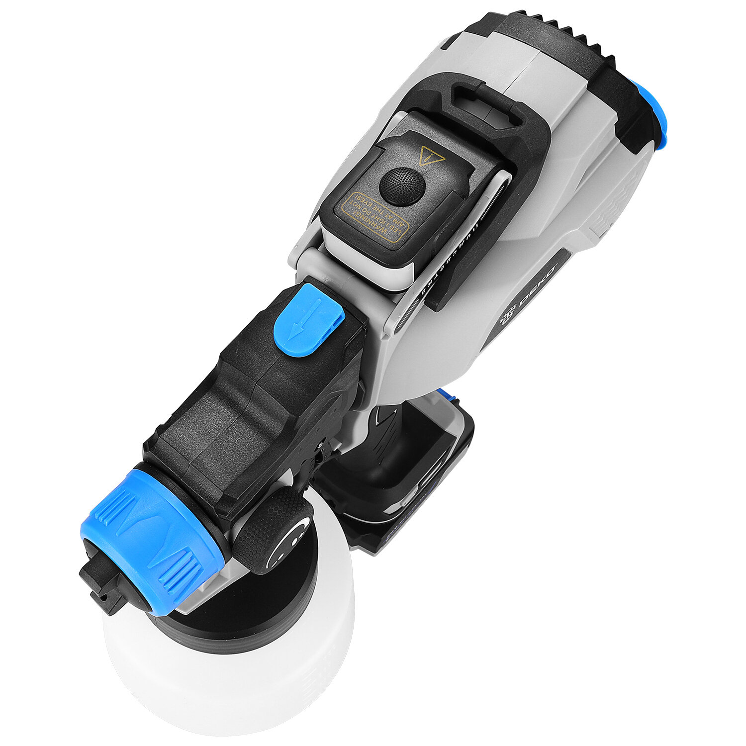 Краскопульт аккумуляторный Deko DSG20K2 Pro, 20 В Li-ion 2.3 Ач, 0.6 л/мин - фото №8