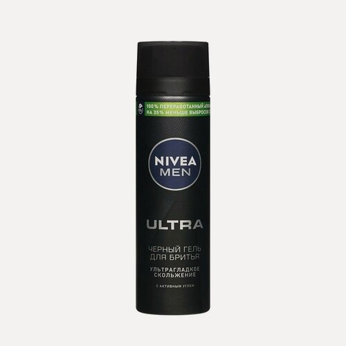 Изображение товара Черный гель для бритья NIVEA " Ultra " с активным углем 200мл