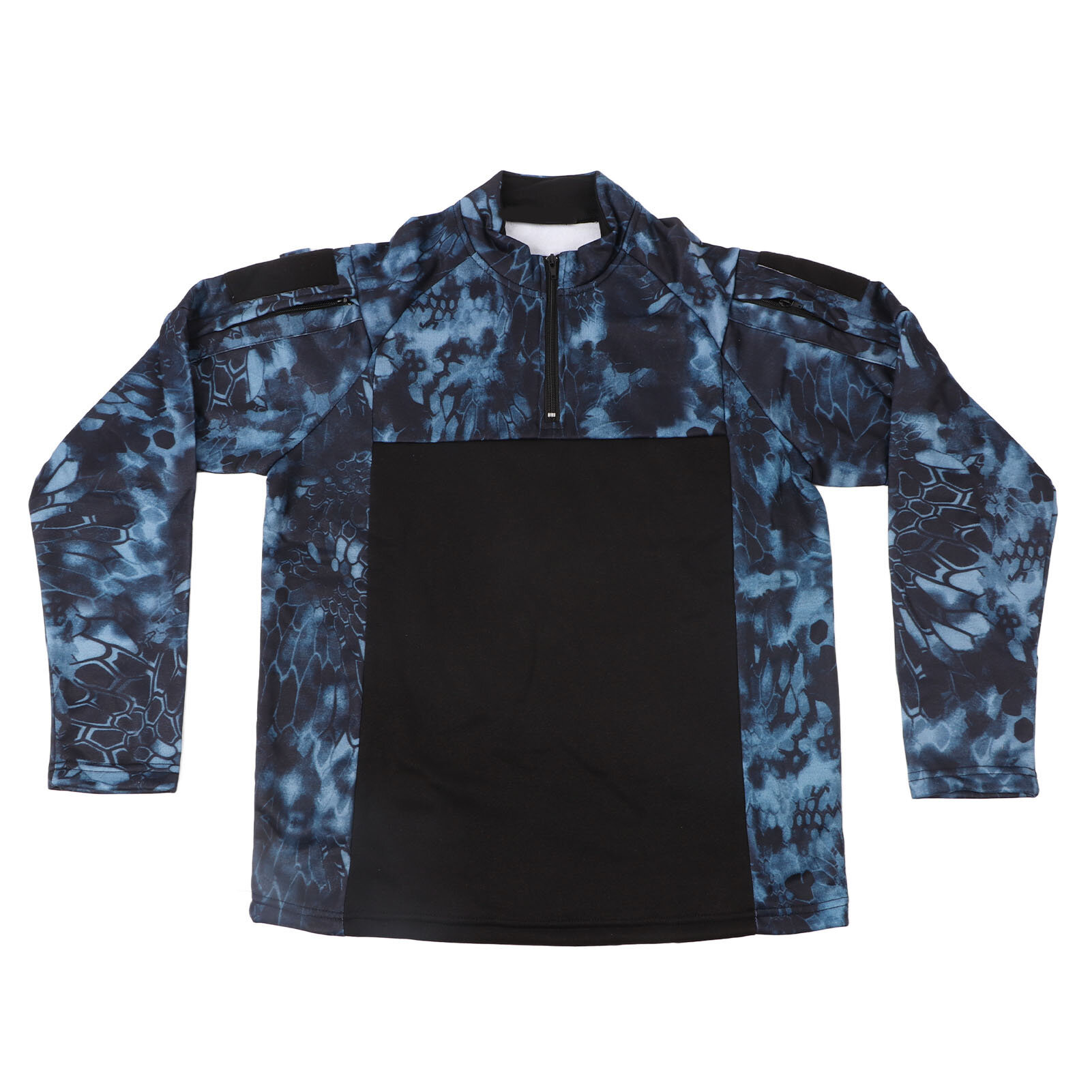 Мужская футболка с длинным рукавом камуфляжная с высоким воротом спортивная рубашка с длинным рукавом для бега на свежем воздухе пешего туризма альпинизма черная