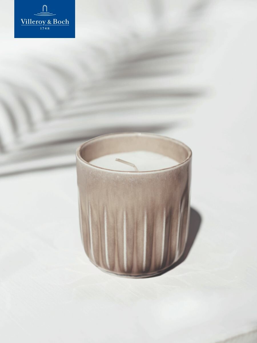 Подсвечник с ароматической свечой 9 см, Perlemor Home Beach Vibes, like. by Villeroy & Boch, Премиум-Фарфор